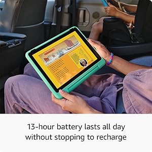 Amazon Fire HD 10 Kids Pro tablet (newest model) ages 6-12 | Bright 10.1" HD screen | Slim case for older kids, ad-free content, parental controls, 13-hr battery, 32 GB, Mint