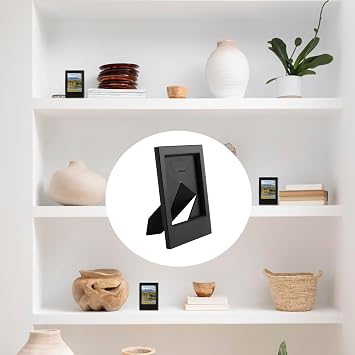 8 pcs Mini Vertical Photo Frames 2x3 inches, Black