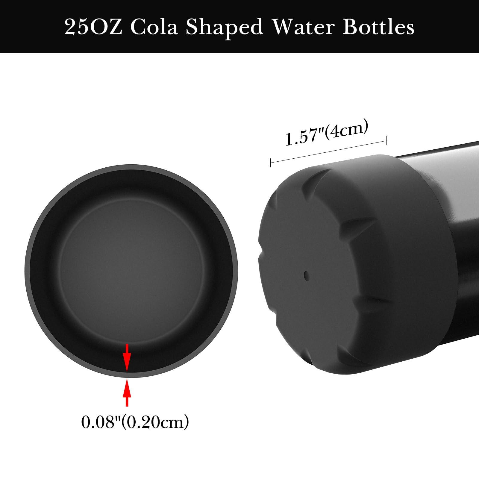 Linkidea Proteggi Borraccia In Silicone: 2 Pezzi Per Bottiglie A Forma Di Cola 25 Oz | Paracolpi Antiscivolo E Antirumore