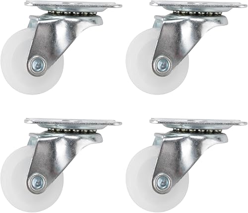 Ruedas giratorias de 1 pulgada, juego de 4 ruedas giratorias de placa giratoria, ruedas de alta resistencia, ruedas de placa, ruedas de carro,