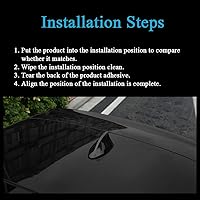 Vista 5 de ASUBHA Cubierta de antena de aleta de tiburón para automóvil, elegante antena de tiburón para decoración de automóvil, cubierta de antena