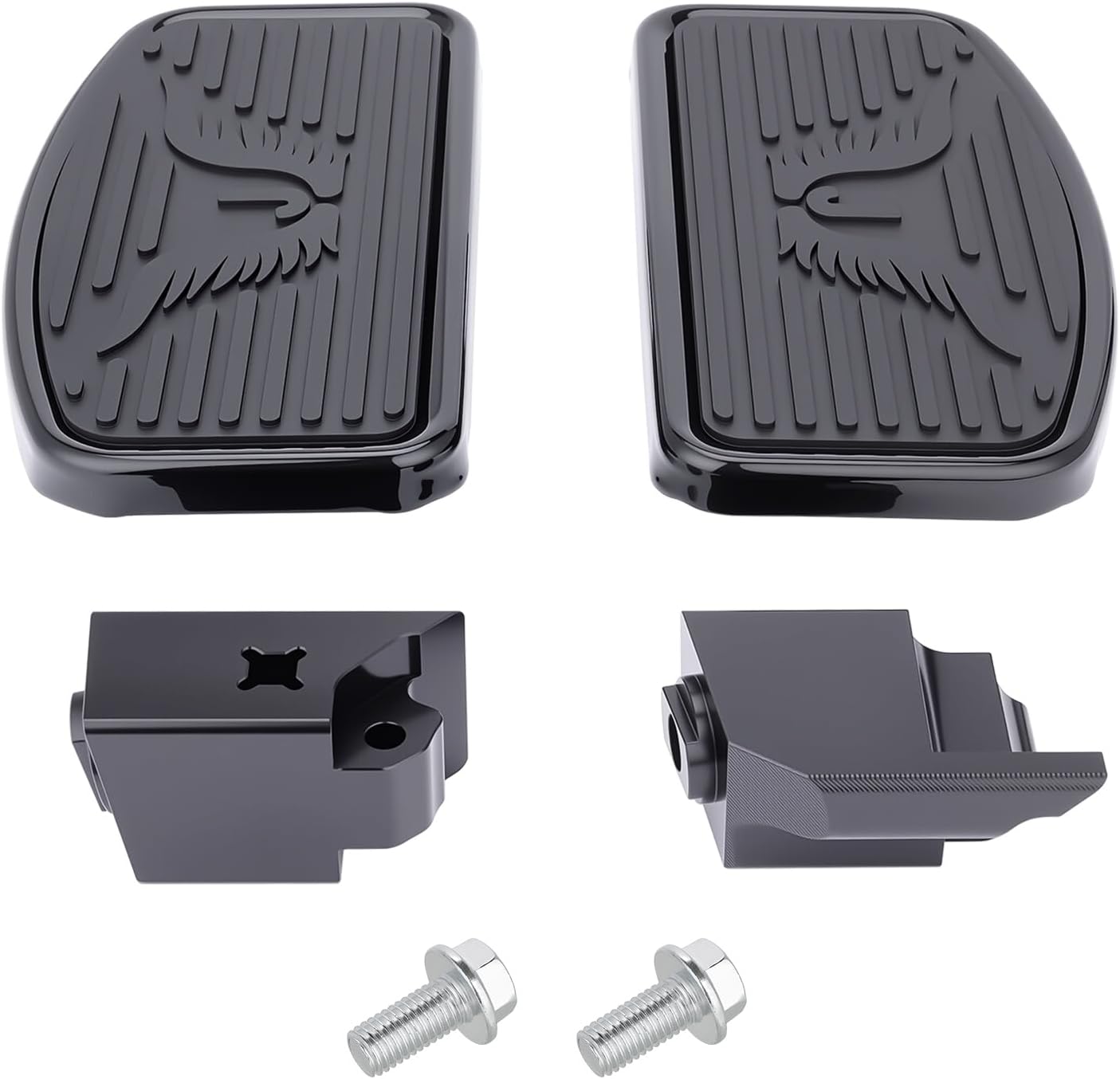 Adjustable Front Floorboards Compatible with Can Am Ryker Driver Foot Pegs for Can Am Ryker 600 900 Sport & Ryker Rally Edition All Models Accessories (2PCS) (Black)