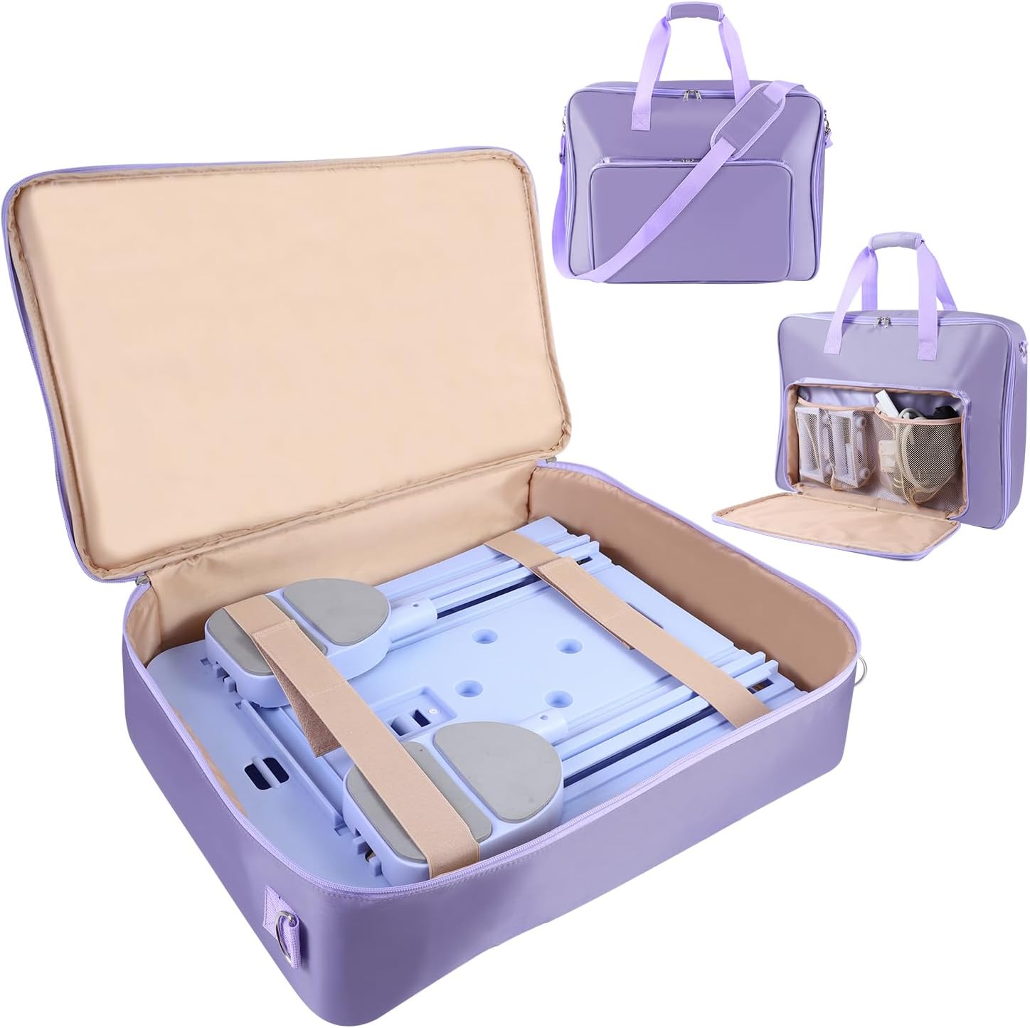 Storage Bag for Pilates Board, Pilates Board Organizer, Shoulder Gym Bags with Multi Pockets Portable Carrying Bag for Gym, Pilates, Yoga, Outdoor Exercise, Home Storage, Daily Use, Bag Only