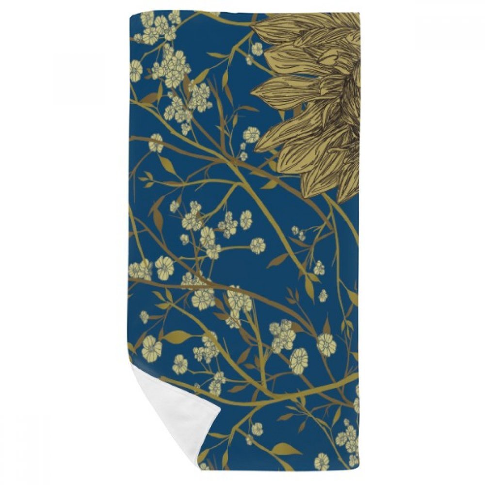 Serviette de bain visage douce pour peaux sensibles motif chrysanthème