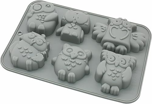 Miniatura 3 de X-Haibei Molde de silicona de búho de 6 cavidades para jabón, gelatina, dulces, regalos para niños, fabricación de jabón de baño para niños, 2