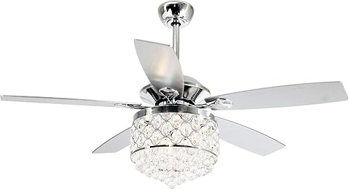 Miniatura 9 de Parrot Uncle Ventiladores de techo con luces y mando a distancia, ventilador de techo moderno de 52 pulgadas con luz para dormitorio, ventiladores