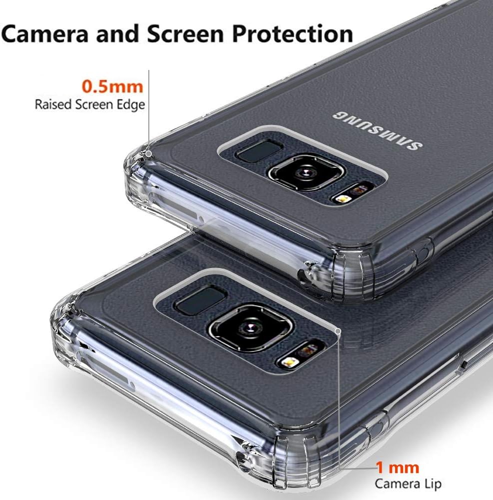 Galaxy S8 Active Case, Galaxy S8 Active Clear Case, Jeylly Slim Thin Soft TPU Clear Crystal Shock Absorbing & Scratch Hybrid Rubber Plastic Phone Case Cover for Samsung Galaxy S8 Active