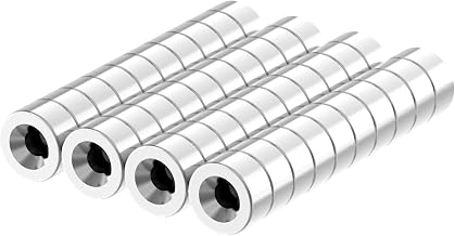 N52-3/8 D x 3/16" H W/#4 Screw Countersunk Hole- 40 Pack, Powerful Rare Earth Ring Magnets, Super Strong Neodymium Mounting Magnets with Countersunk Hole for Tool, Crafts and Cabinet