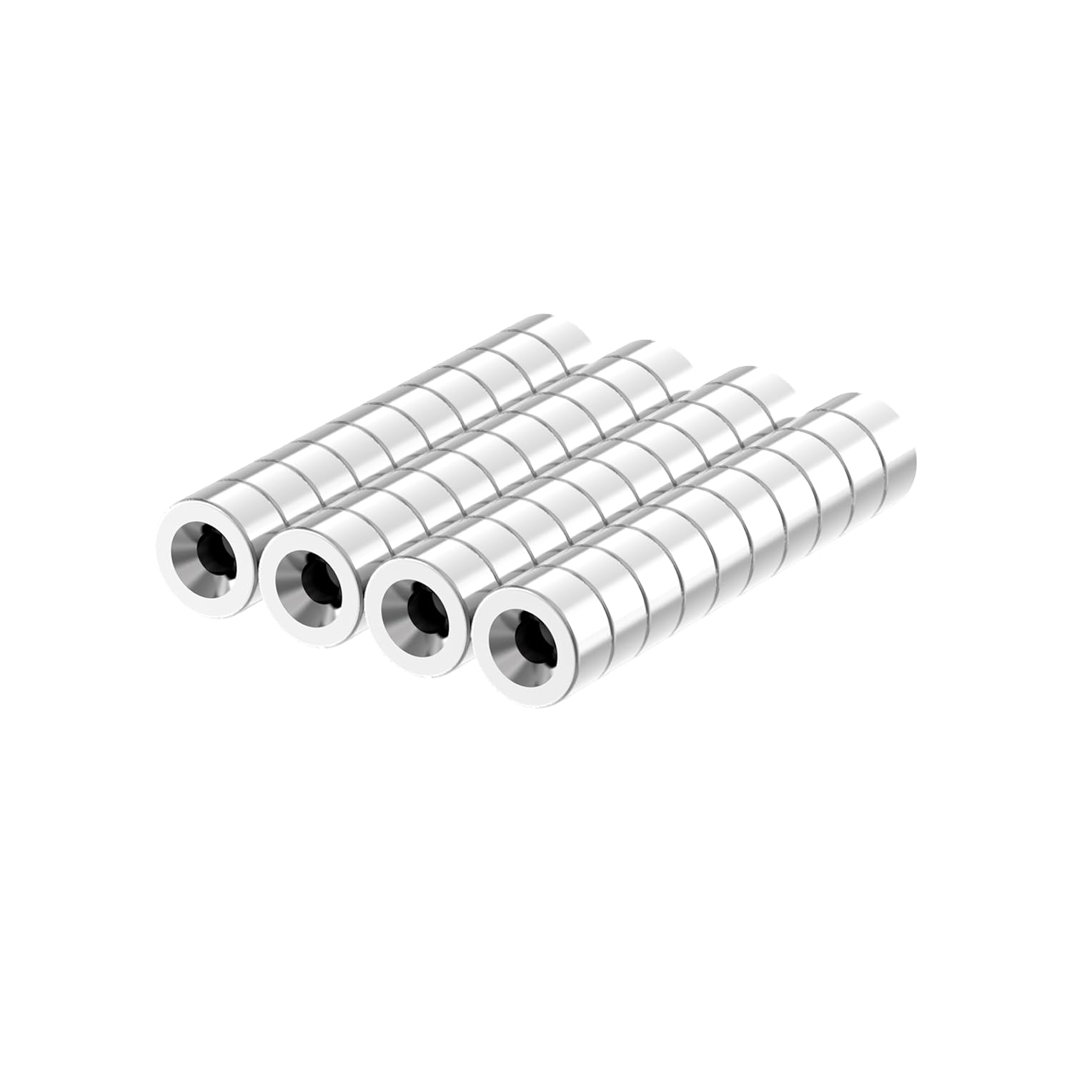 N52-3/8 D x 3/16" H W/#4 Screw Countersunk Hole- 40 Pack, Powerful Rare Earth Ring Magnets, Super Strong Neodymium Mounting Magnets with Countersunk Hole for Tool, Crafts and Cabinet