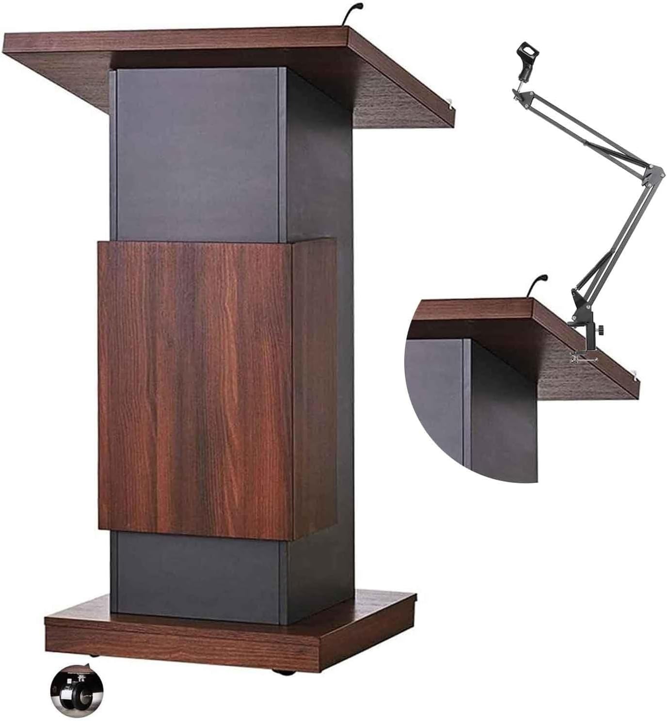 Titan Adjustable Presentation Stand with Microphone Holder