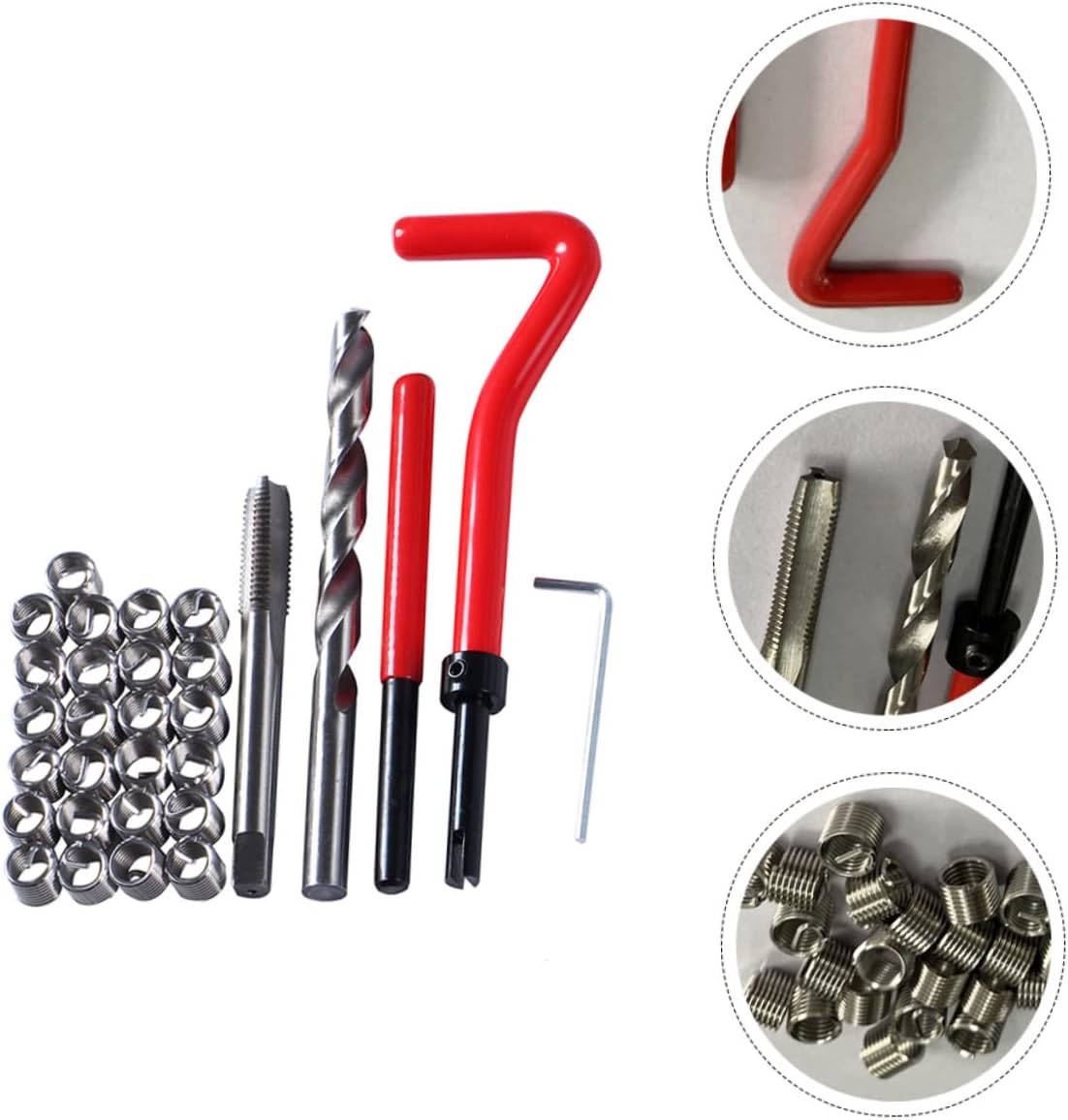 30PC Thread Repair Tool Kit Insert Set for M8 Automotive and Home Use Sturdy Wire Insert Tool
