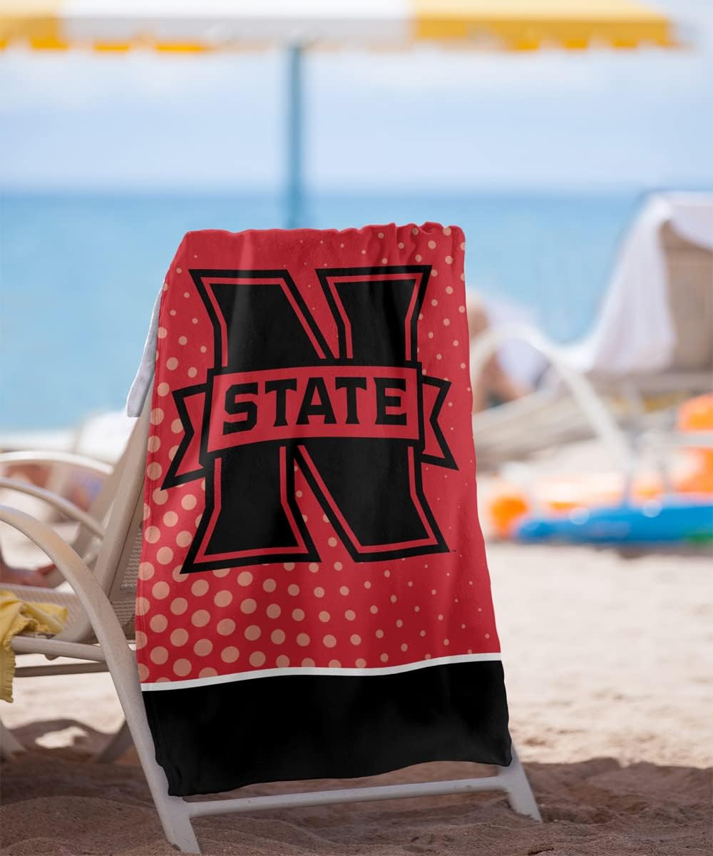 LOGOVISION Northwestern Oklahoma State University Beach Towel/Bath Towel, 30"x60" Radial Dots