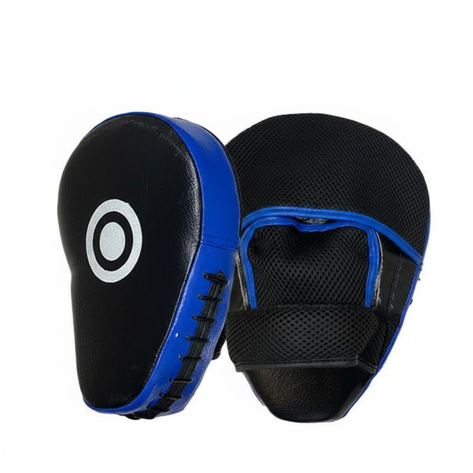 Ergonomic Curve Curved Focus Pad Shock Absorbing Boxing Hand Pad Wear-Resistant Punching Pad Long-Lasting for Boxers, Gym, Blue-image-8