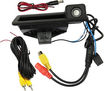 NLQR 170 Degree Parking Backup Camera, Fit for BMW 3 5 Series X1 X5 X6 E90 E91 E92 E93 E39 E60 E61 E53 E71 2008-2013, Rear View Camera Car Trunk Handle Backup Camera