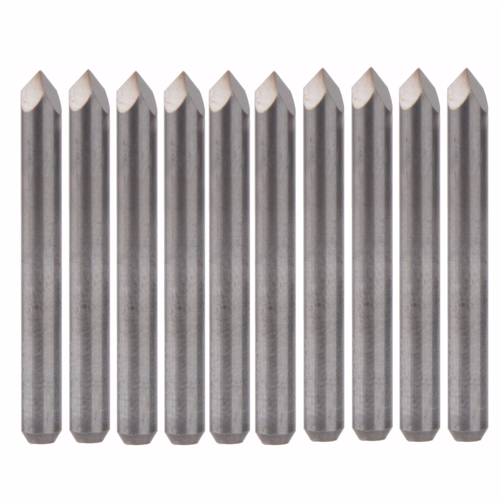BERWENNY 10Pcs 90 Degree Carbide CNC End Mills Engraving Bit 0.1mm Milling Cutter Router Bit