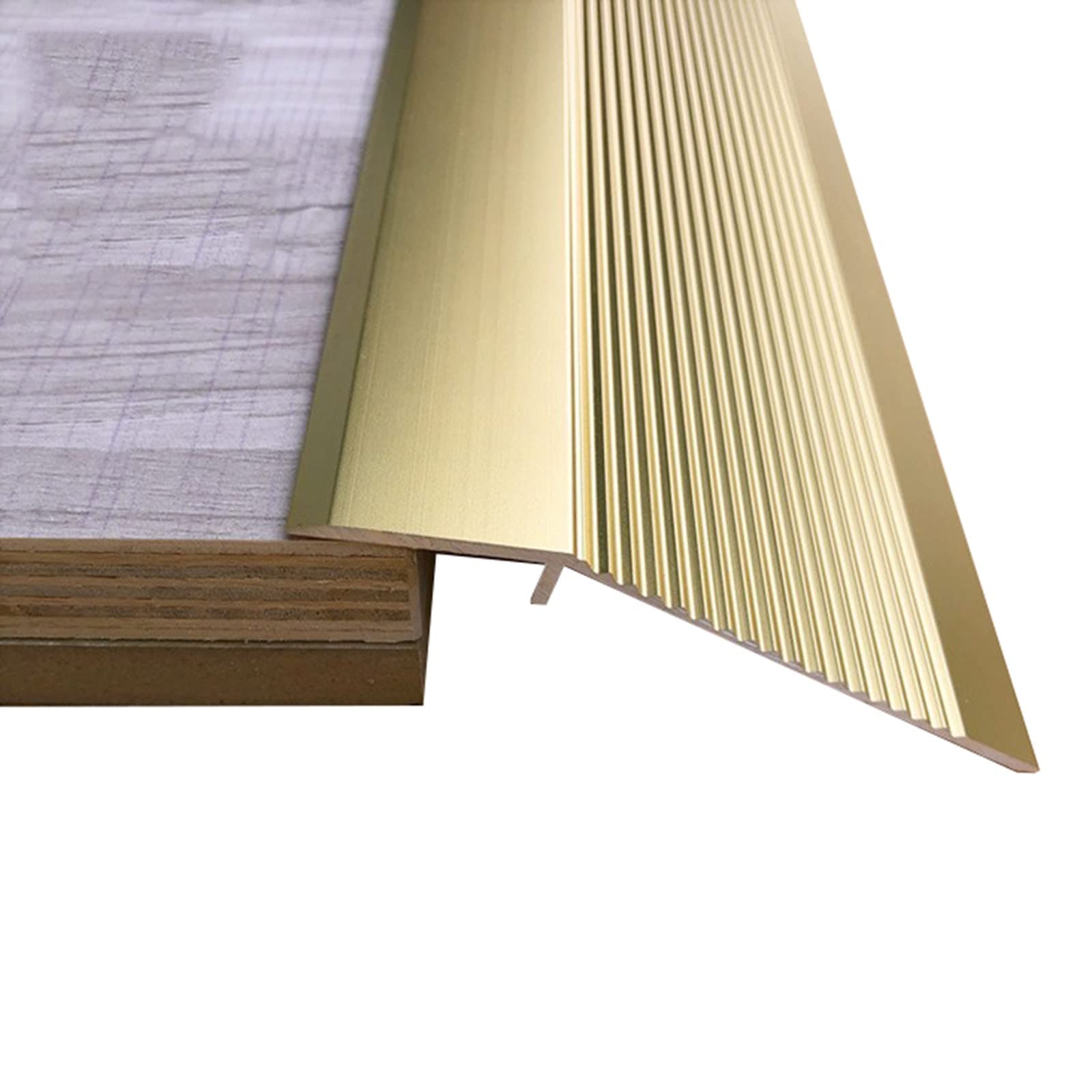 Threshold Transition Strip for Wood to Tile/Laminate to Tiles,Metal Non-Slip Floor Transition Strip for Uneven Flooring, 35/37/39/41/43/45/47/49inch Long(Gold,120cm/47.2in)