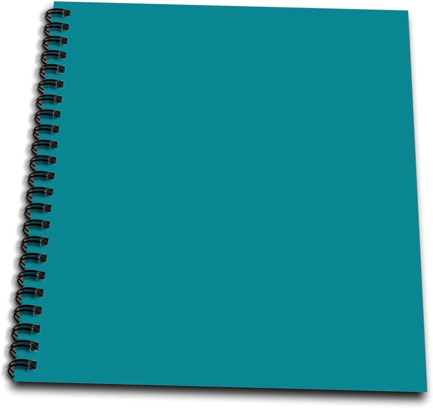 3dRose db_159850_1 Plain Teal Blue-Simple Modern Contemporary Solid One Single Color-Turquoise Blue-Green-Drawing Book, 8 by 8-Inch