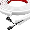 3M Mini Silicone Cable Trunking Self-Adhesive Cable Cover, Half Round Wire Cover for TV, Wall, and Desk, Cable Hider for One Cords, Cable Raceway Home & Office Trim