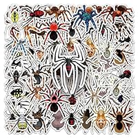TUIOBUN 50PCS Spider Stickers for Car,Helmet,Skateboard,Water Bottle,Scrapbook,Luggage,Laptop,Bike,Cup,Guitar,Computer,Cartoon Scary Spiders Waterproof Stickers,Cute Decals,Gift for Adults Girls Boys