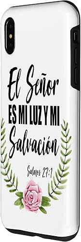 Miniatura 23 de iPhone X/XS El Señor Es Mi Luz Española Biblia Cristiana Biblia Cristiana Caso