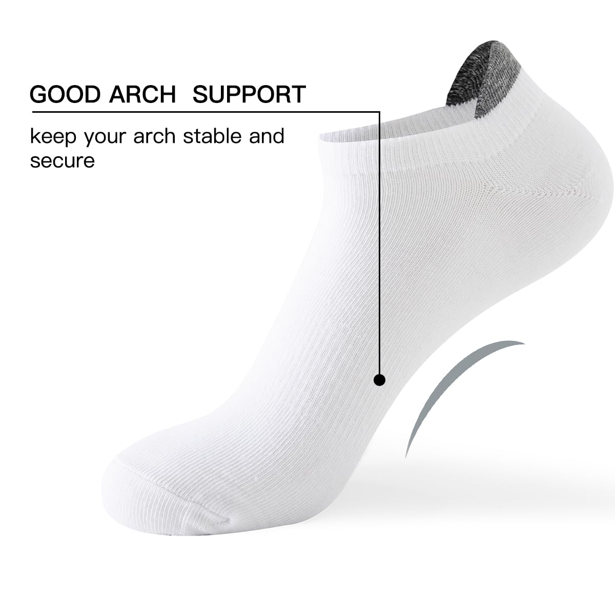 JOYNÉE Calcetines cortos informales para hombre, 20 pares, Blanco (20 pares), talla única