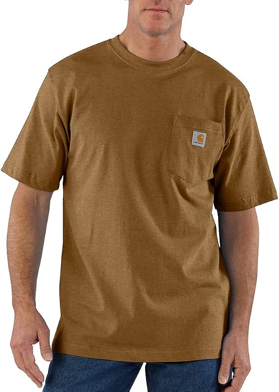 Carhartt Men's Short-Sleeve, Orange 