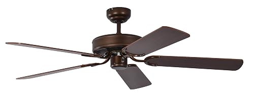 Pepeo Gmbh Ventilatore da Soffitto Potkuri, Bronzo Invecchiato/Mogano, 132 Cm