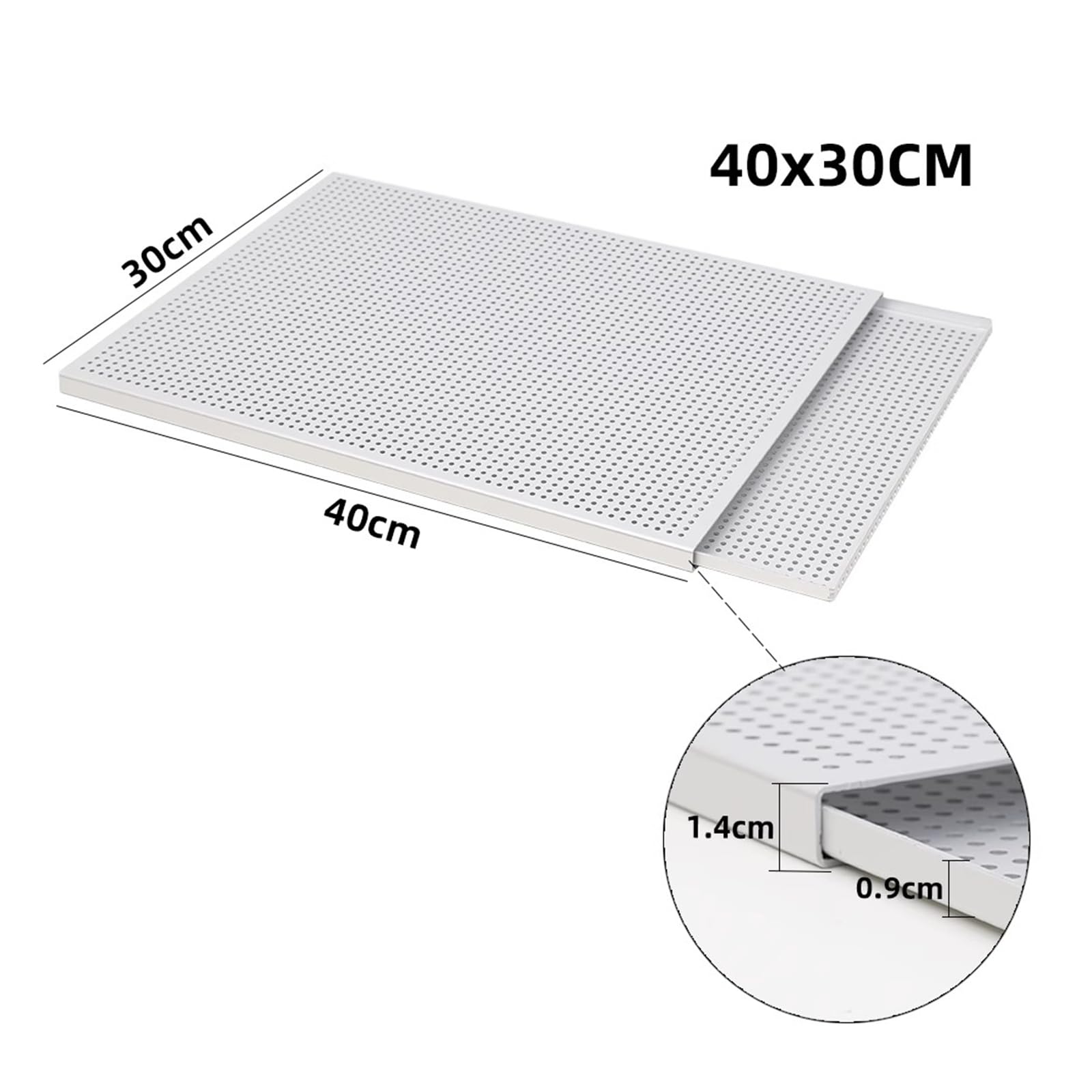 Bandeja para hornear hojaldre de aluminio, antiadherente perforada, perfecta para preparación de carne y postres
