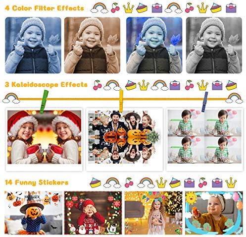 WOWGO Digital Camera for Kids, 1080P Rechargeable Electronic Children Camera Birthday Toy Gift with 32GB TF Card for Toddler and Age 3 to 12 Years Boys and Girls (Yellow) 5