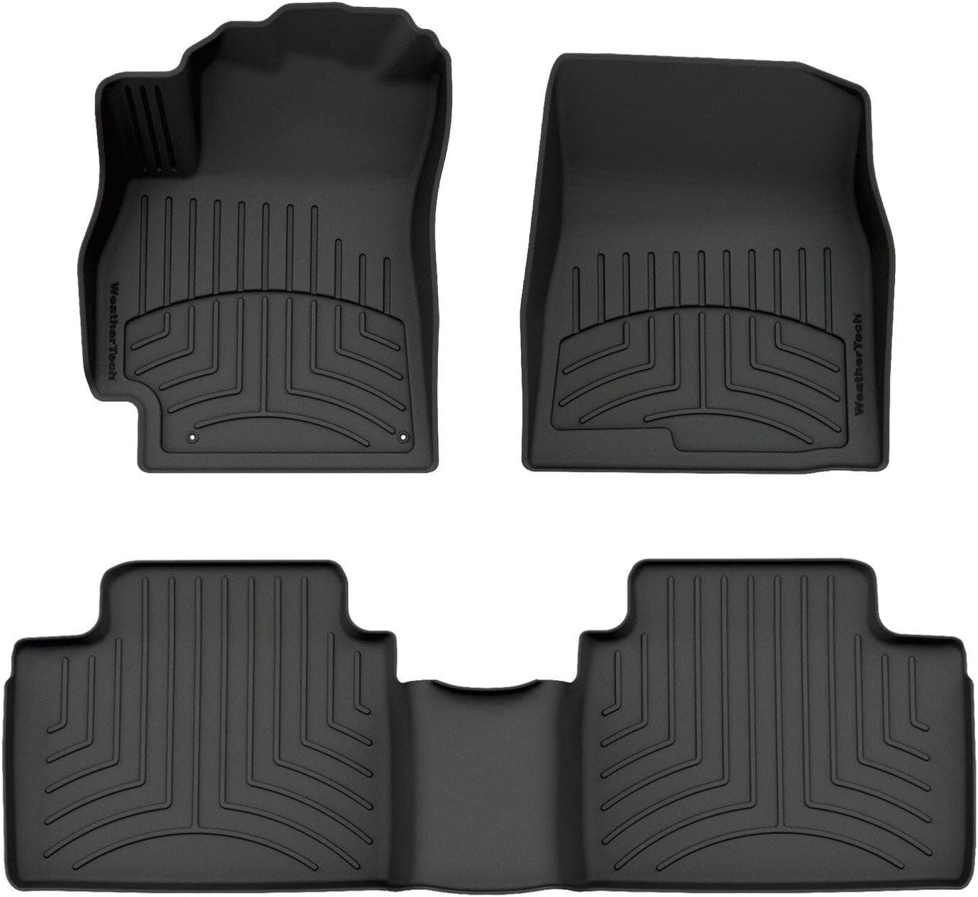 WeatherTech FloorLiner HP Custom Fit Floor Mats for Hyundai Elantra, Elantra N 1st & 2nd Row (441652-1-2IM), Black