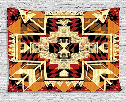 Ambesonne Arrow Tapestry, Inspired Pattern Graphic Design Abstract Art Cover