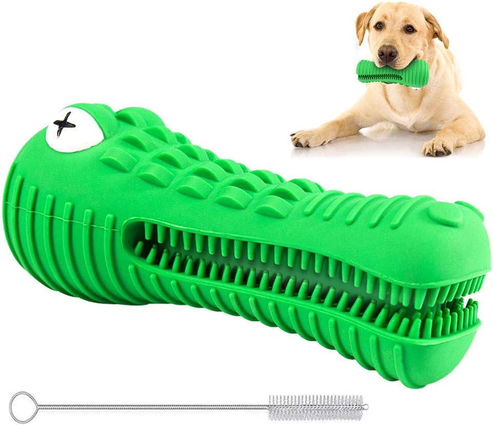 HAMSWAN Dog Toothbrush Chew Toys - Dog Teeth Cleaning Stick - Dental Care Brushing Toy Natural Rubber Bite Resistant Cleaning Toys Puppy…