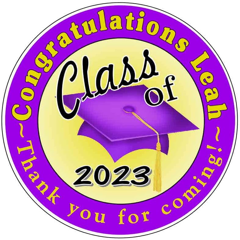 PURPLE AND GOLD GRADUATION PARTY FAVORS DECORATIONS LABELS FOR YOUR FAVORS class of