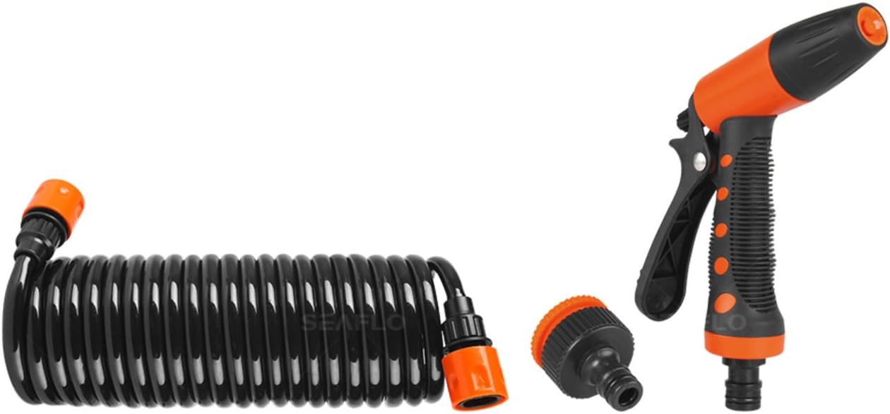 SEAFLO 20' Hosecoil Washdown System for RV, Boat, Garden