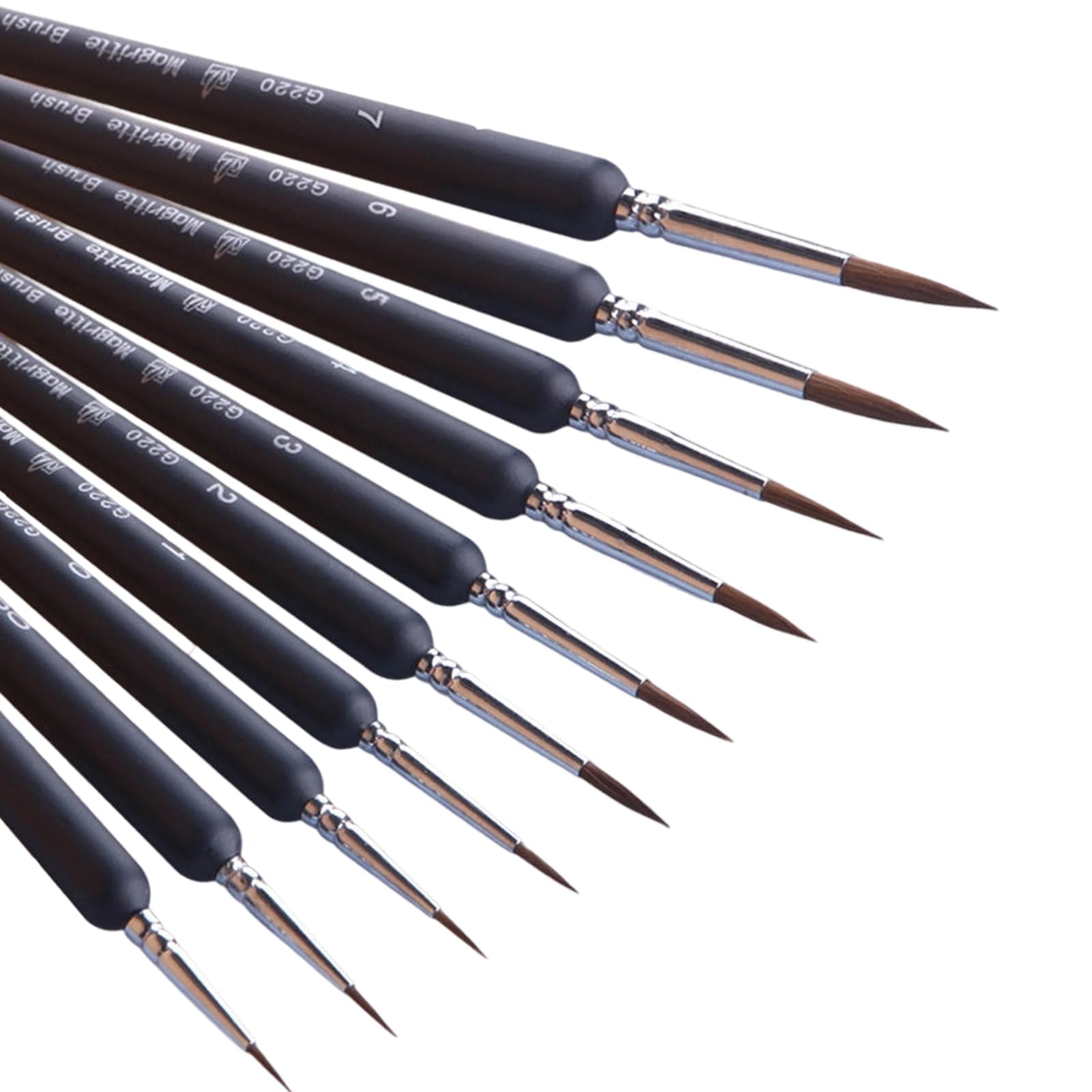 5 / 10Pieces Miniature Art Brush Detail Paint Brush Set for Acrylic Watercolor Gouache Oil Face Painting Model Figurine Watercolor Detail Brushes