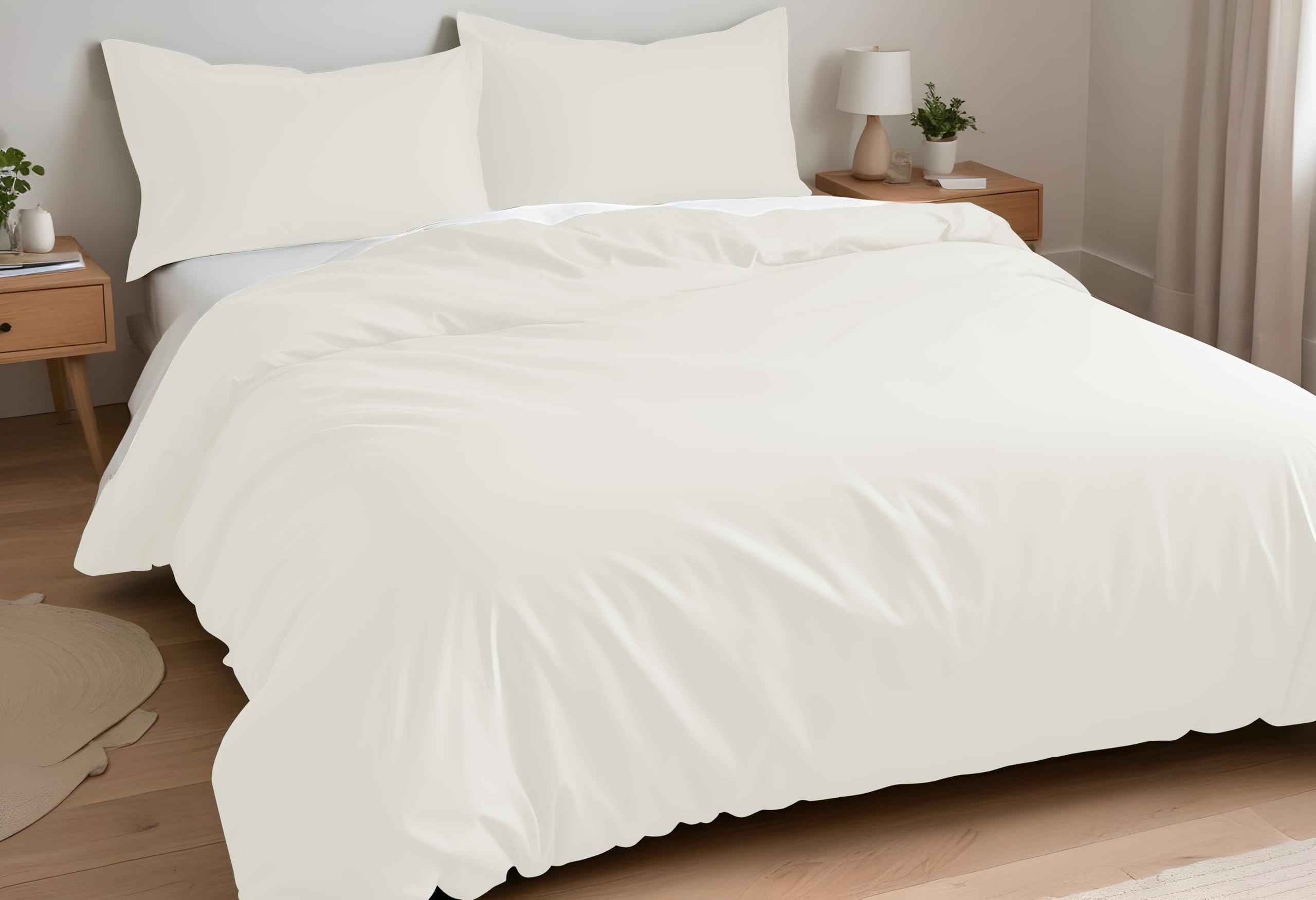 Percale de coton linge de lit rafraîchissant avec fermeture éclair