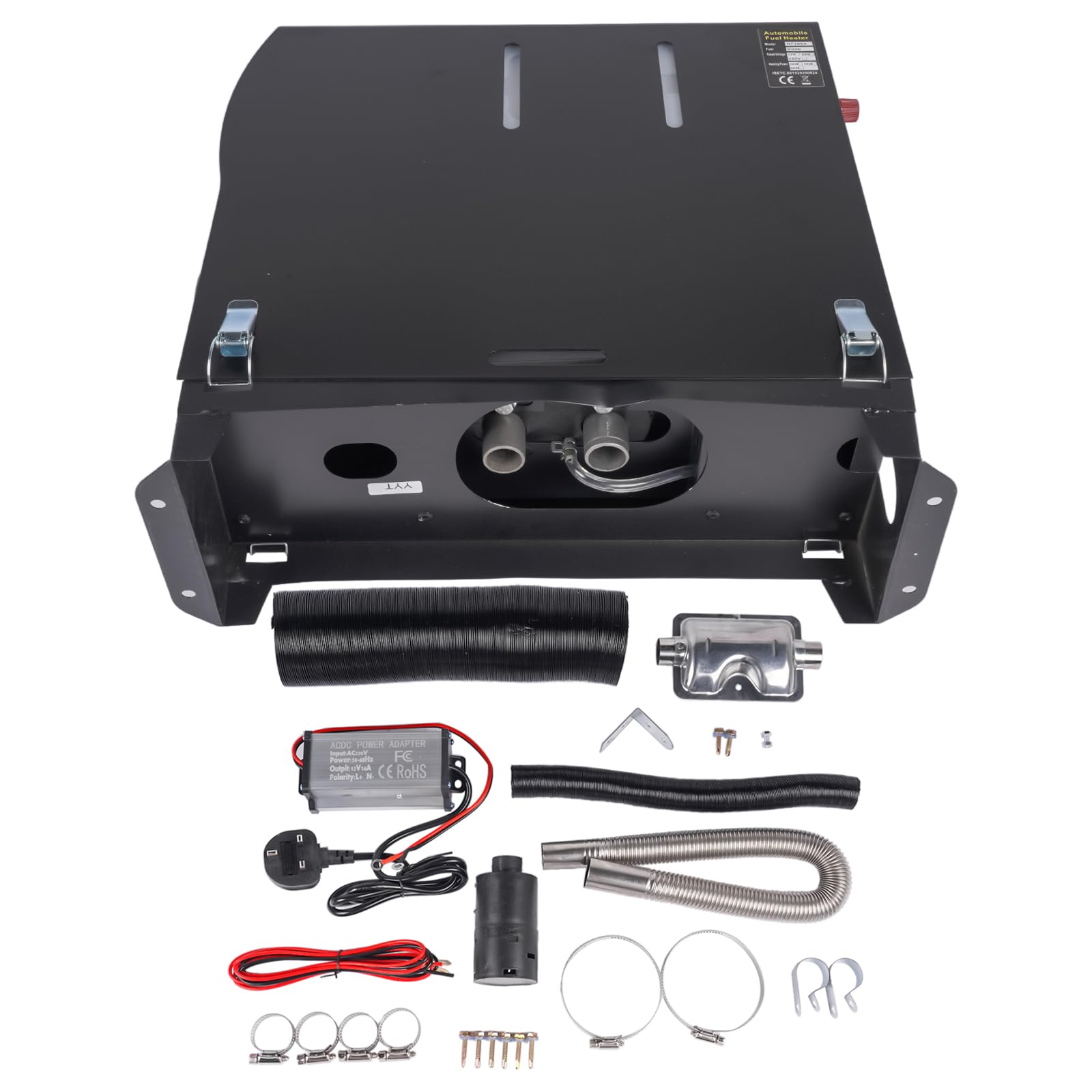 Zestaw ogrzewania postojowego, 12 V/24 V, 8 kW, nagrzewnica powietrza na olej napędowy ze sterowaniem Bluetooth i wyświetlaczem LCD do przyczep kempingowych, ciężarówek, łodzi, autobusów, szybkie na