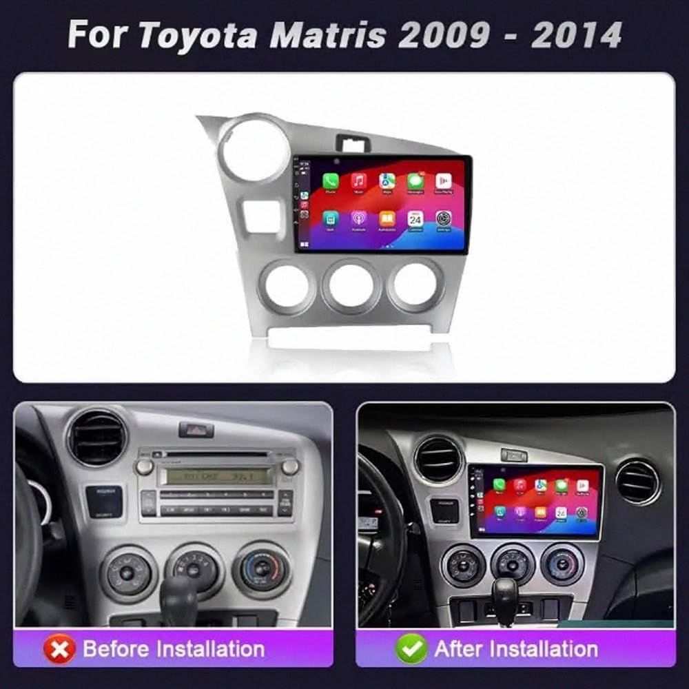 Nawigacja Gps, Radio, Nawigacja Satelitarna dla Toyota Previa 2003-2008 Odtwarzacz Wideo Car Play Mirror Link, Siri/Airplay/Aux/Radio, Odtwarzacz, 4 Rdzeń 1G+32G