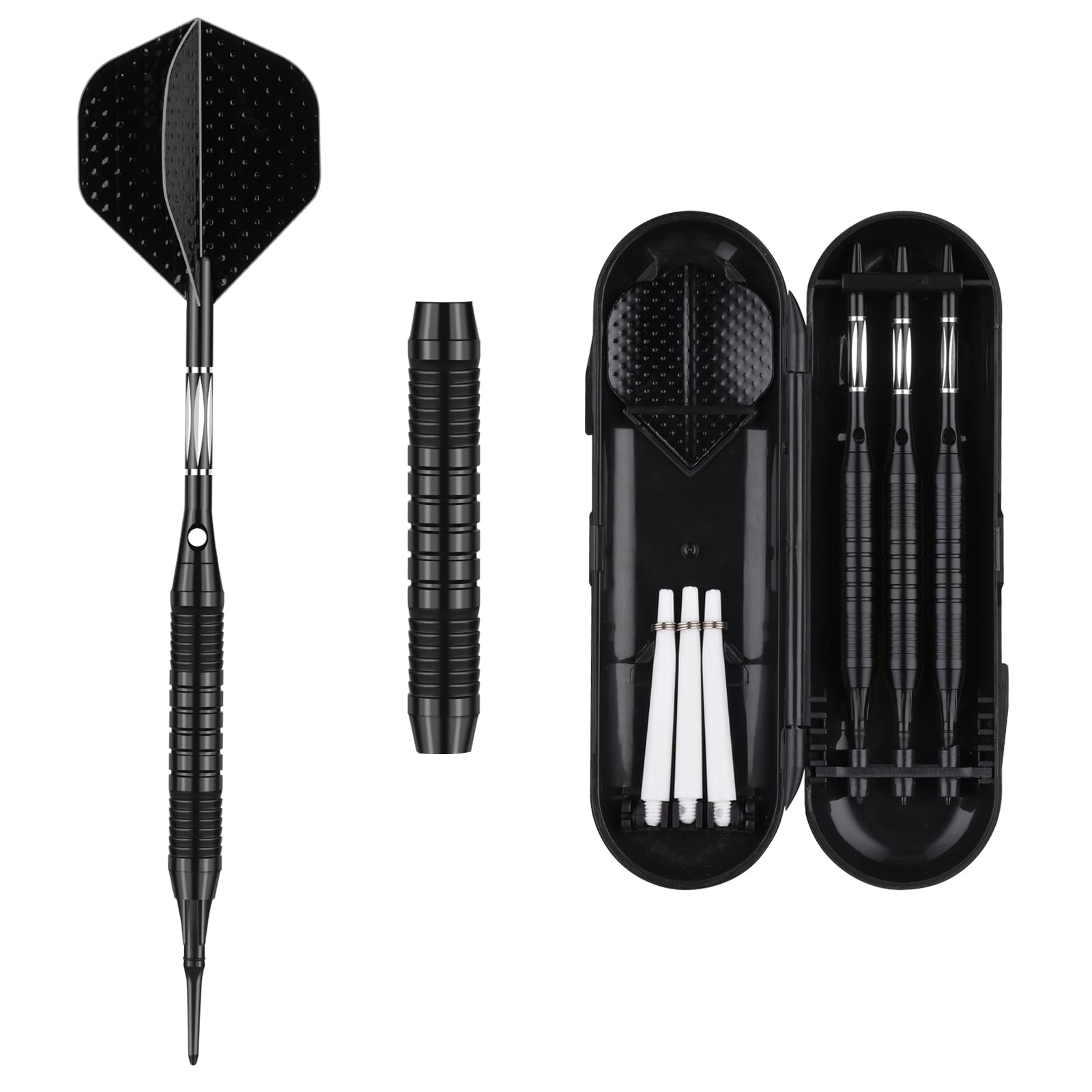 Dardos blandos con punta de plástico 18 g 21 g mango aluminio color lila azul negro