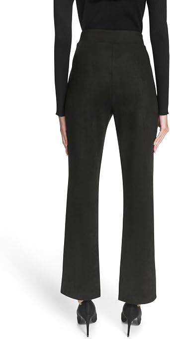 Halston Women's Split Front Pull on Faux Suede Pants