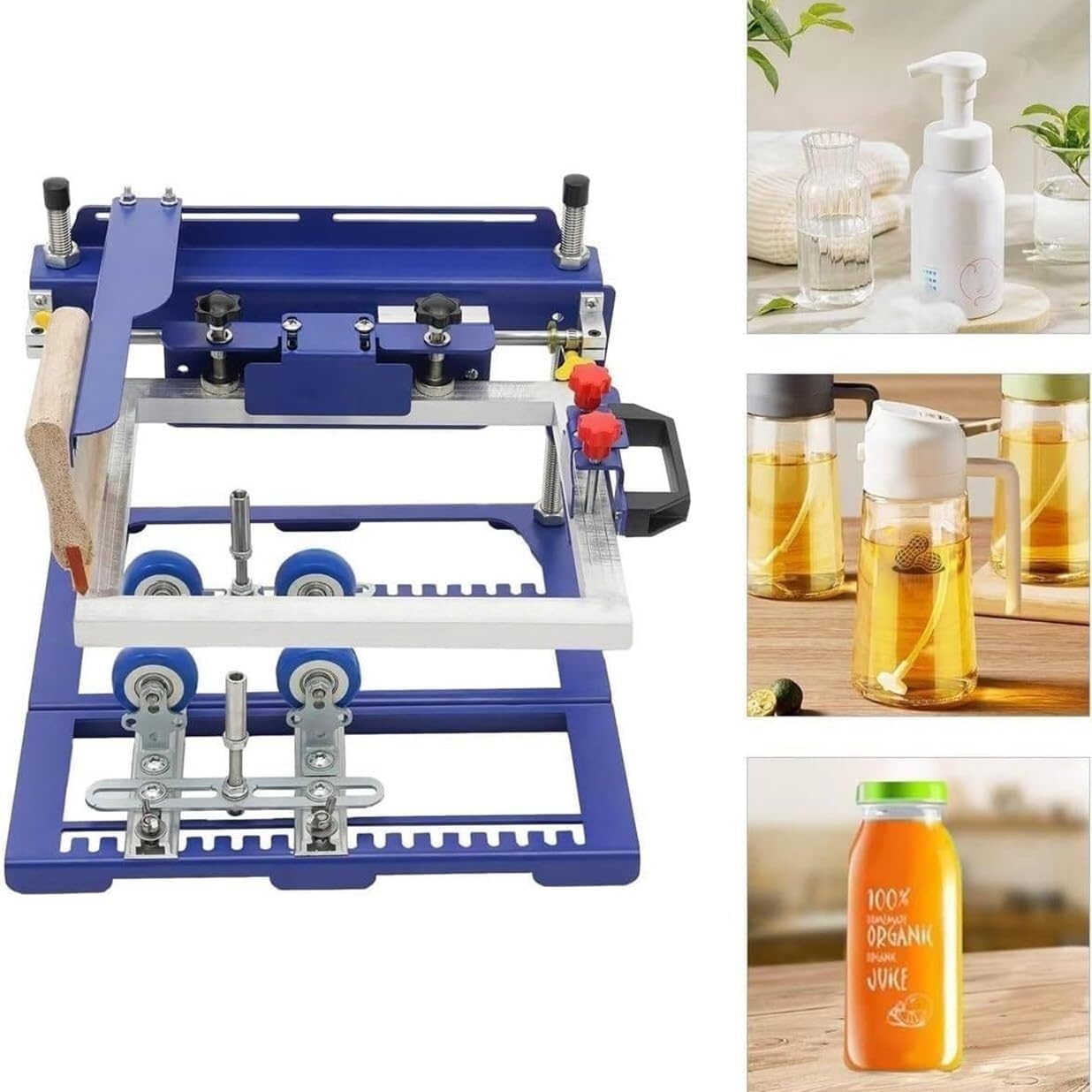 Cylinder Screen Printing Machine, Manual Curved Screen Printing Machine, Cylinder Press Printer for 6.7 Inch