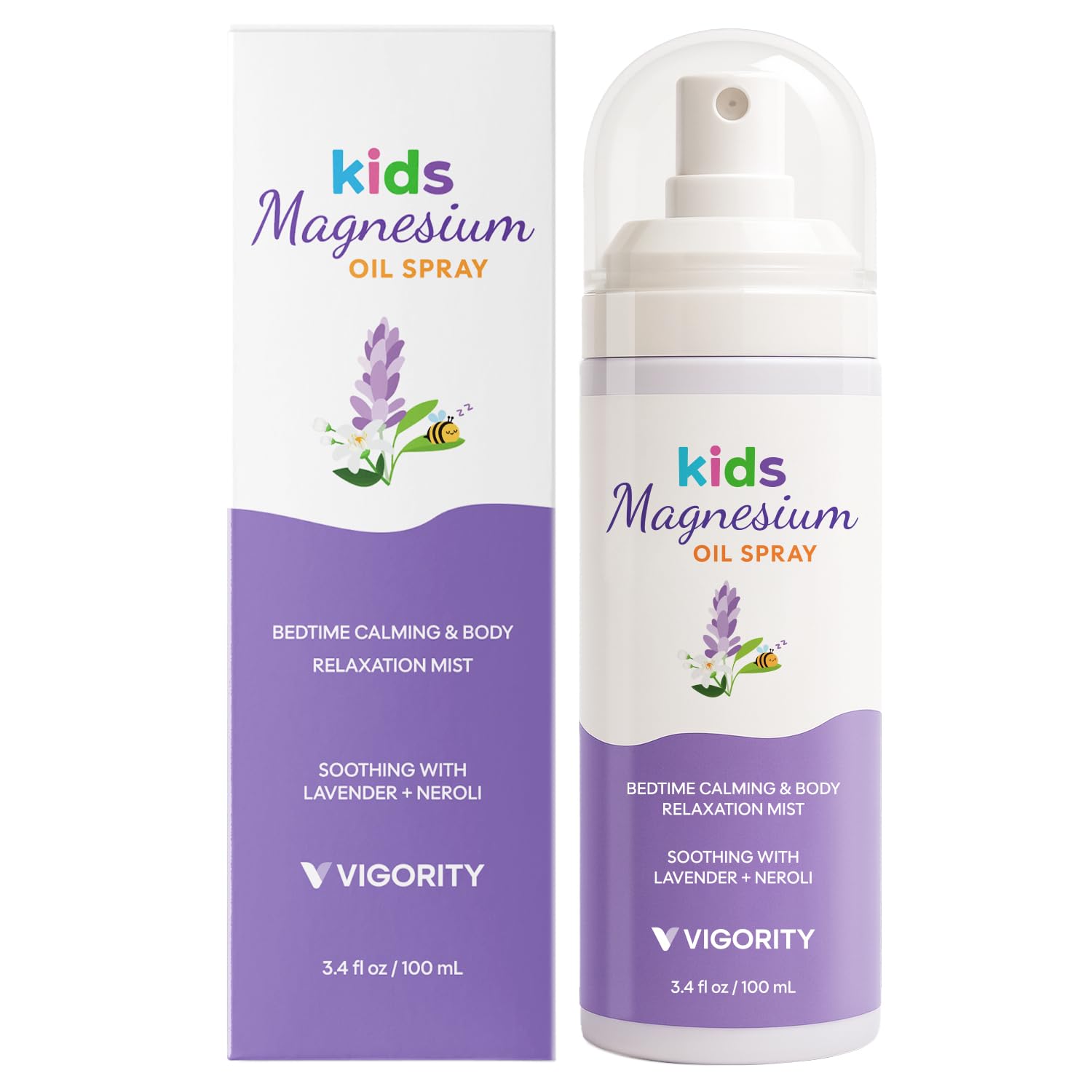Kids Magnesium Sleep Spray with Lavender & Neroli – Calming Bedtime Mist for Legs, Feet & Body - Gentle Magnesium Oil Spray for Kids - Aromatherapy