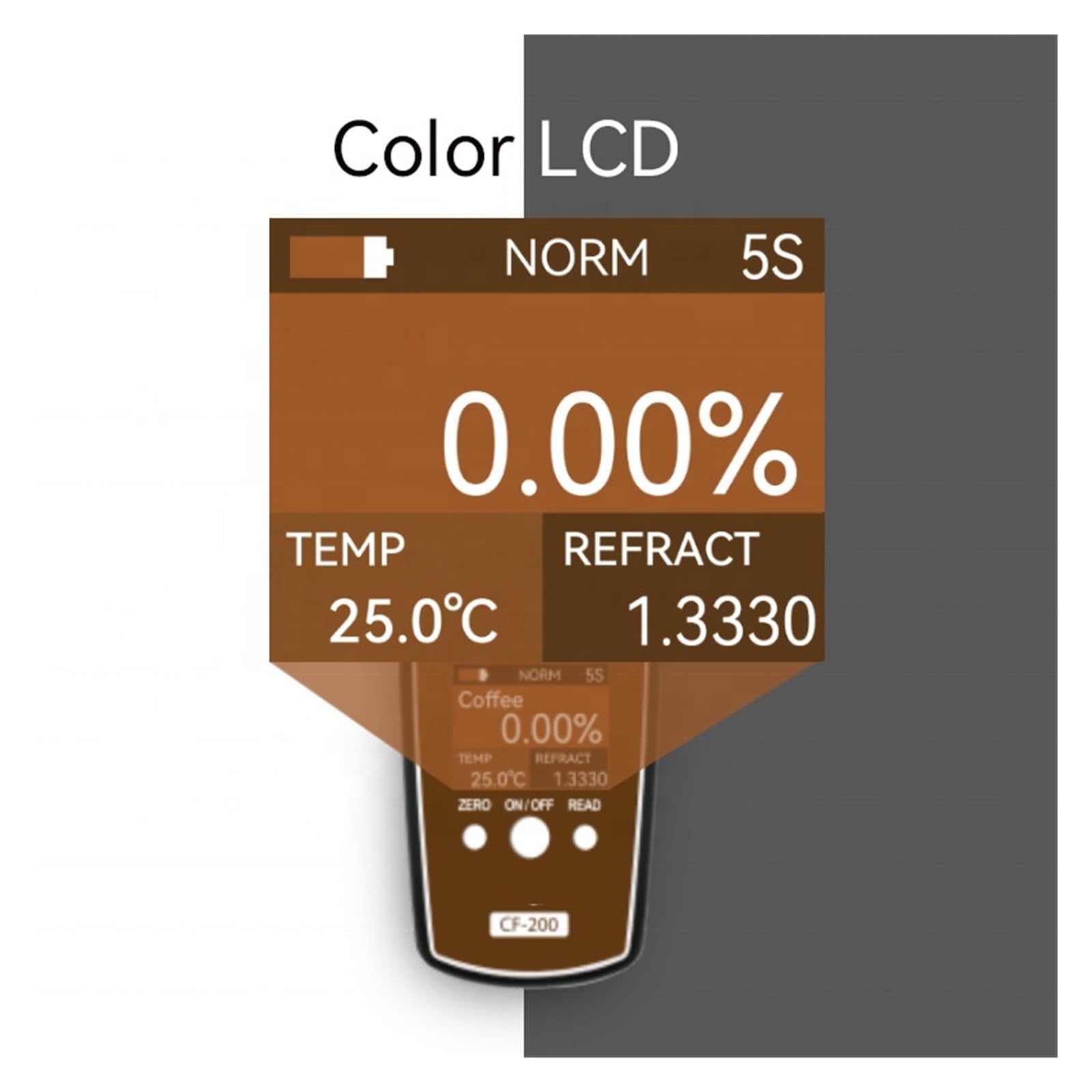 Medidor de concentración Digital TDS café Bolsillo, densitómetro Que Mide el refractómetro para Laboratorio