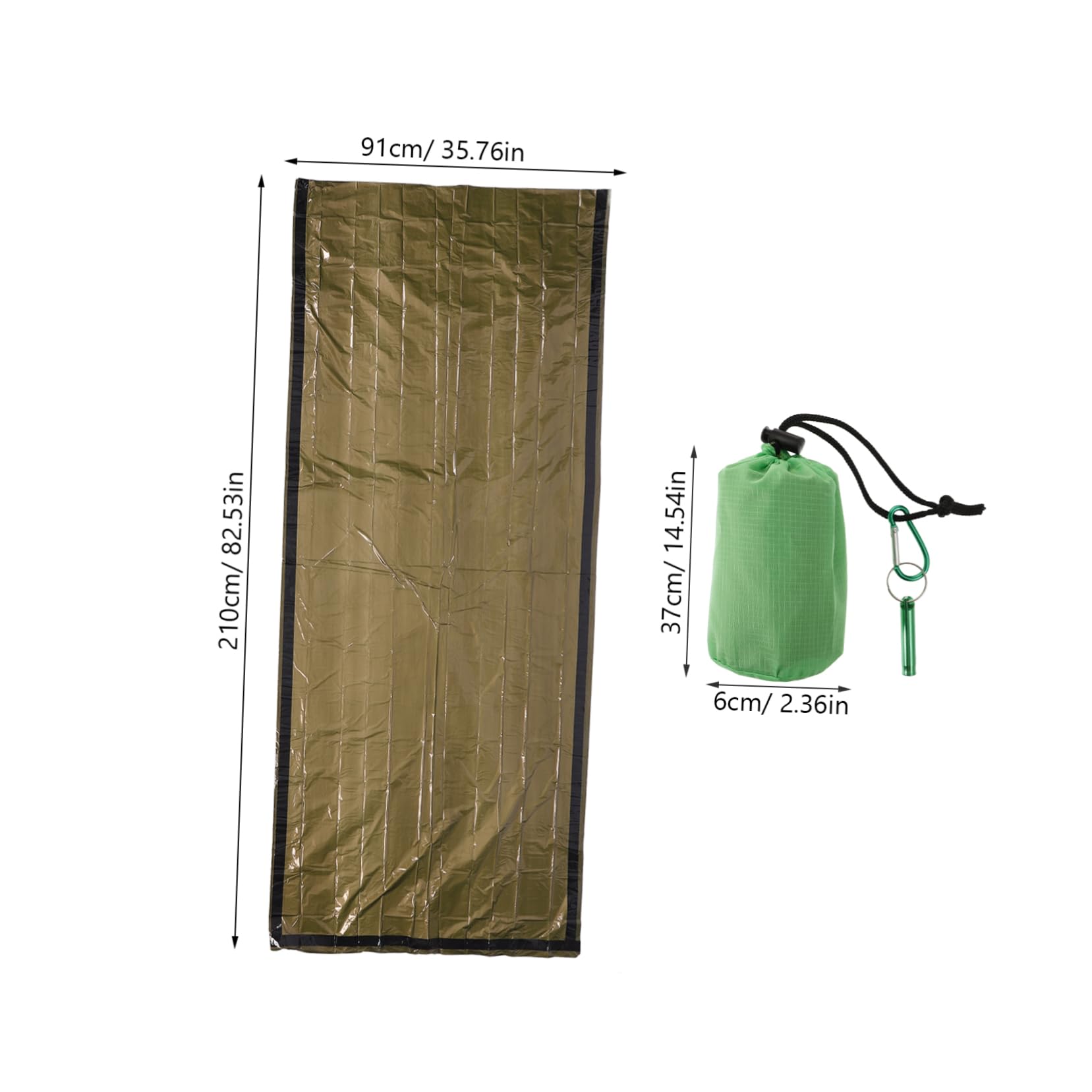 Abaodam Camping Supplies Bag Emergency Sleeping Bag Warm Survival Blanket Hiking Gear