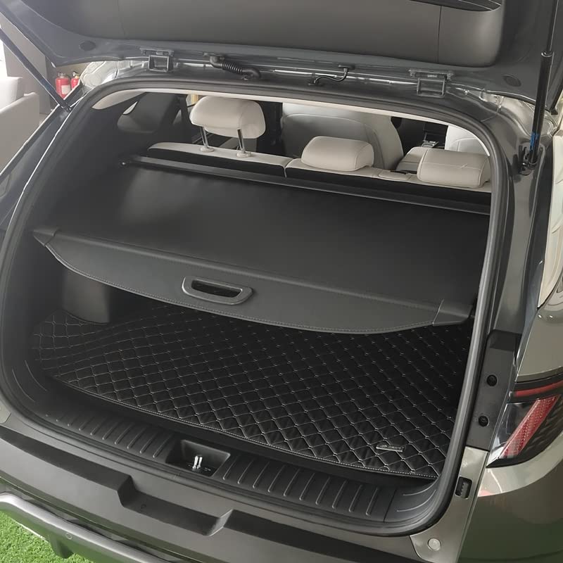 Auto Étagère Arrière Rétractable De Coffre pour Hyundai Tucson 2021-2022, Noir Coffre de Arrière Panneau de Bouclier de Sécurité, Cache-Bagages Couverture De Cargaison
