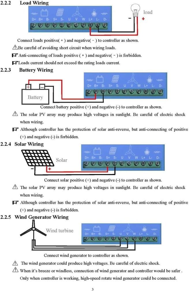 Regolatore di carica ibrido MPPT da 10000 W per energia eolica e solare, 12 V/24 V/48 V, adattivo e automatico, per generatori eolici e pannelli solari.