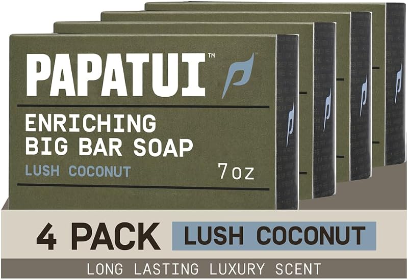 Sabonete em barra PAPATUI Lush Coconut, 4 unidades, 198 g cada