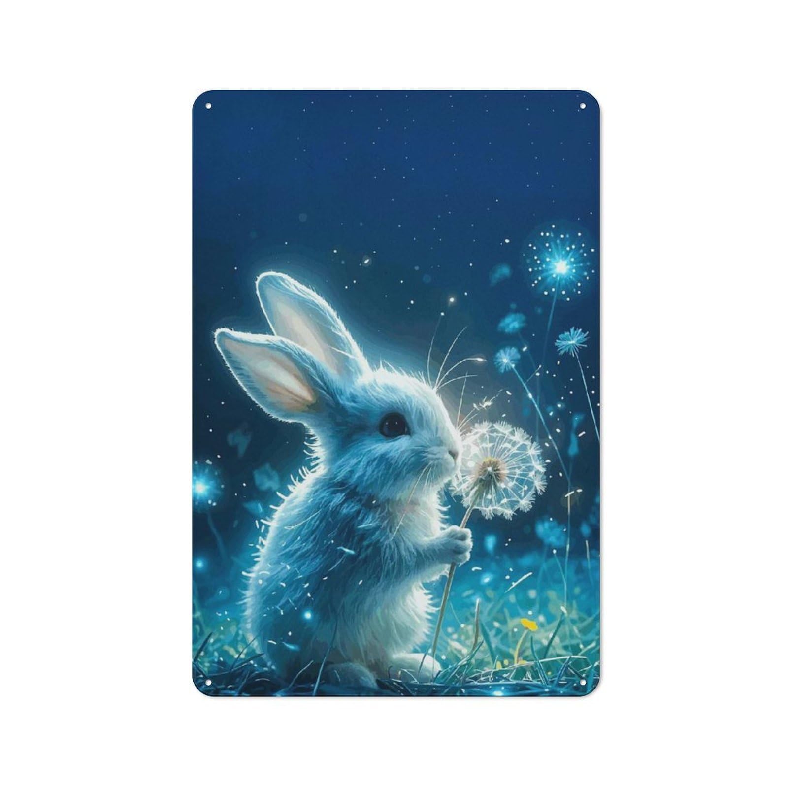Junmoney Style-11 Rabbit Vintage Tin Sign 30X20cm For Studio Or Craft Room, Suited To Creative-Space Collectors