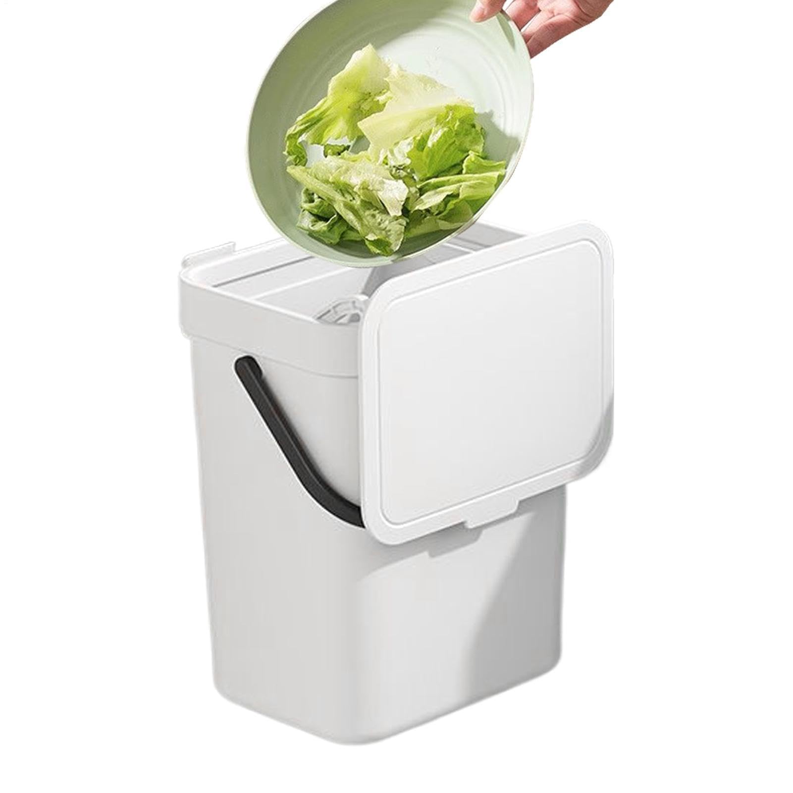Poubelle murale avec poignée pour optimiser le rangement sous évier de cuisine