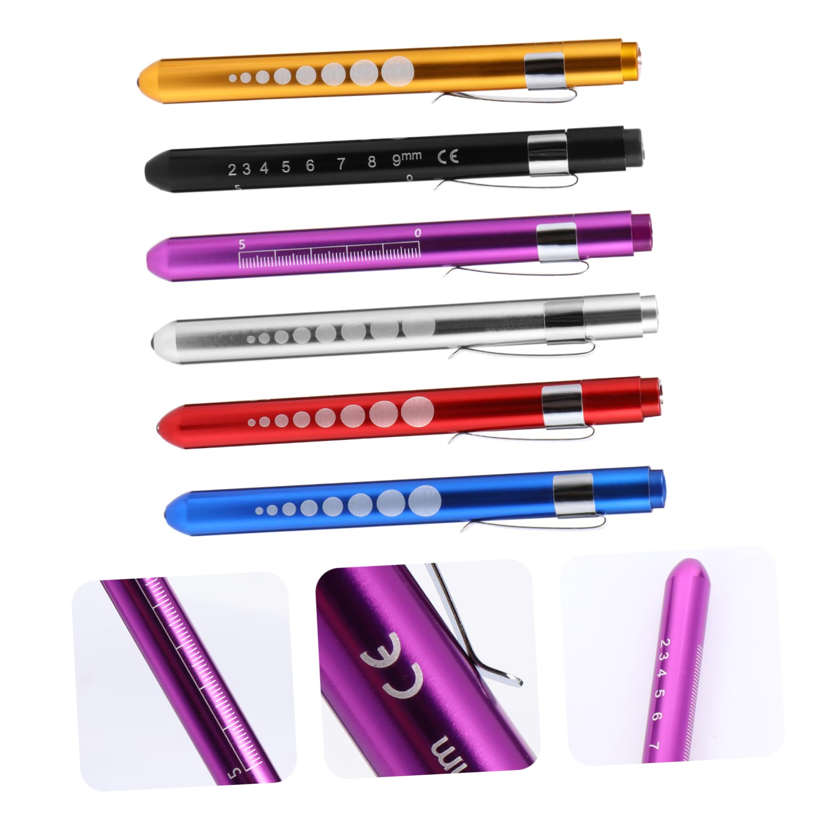 SOLUSTRE 18pièces Lampe Stylo Led Avec Jauge De Pupille Couleur Aléatoire Pour Étudiants École